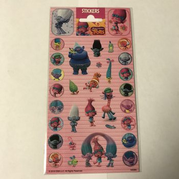 Folha de Autocolantes TROLLS - 20 x 10 cm (10 un.)