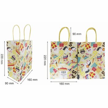 SACO DE PRESENTE DE PAPEL - SINTERKLAAS - 16x9x22 CM (12 unid.)
