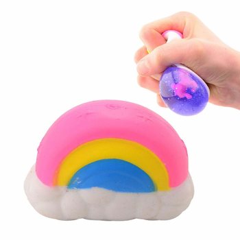 Bola Squeeze de Unicórnio Arco-Íris em Display (12 unidades)