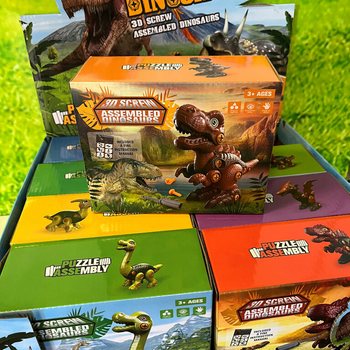 Kit de Constru&ccedil;&atilde;o de Dinossauro 3D em Caixa de Presente - Display (8 unid.)