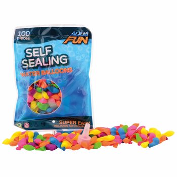 AQUA FUN - 100x Bal&otilde;es de &Aacute;gua Autovedantes (Pack de 6)