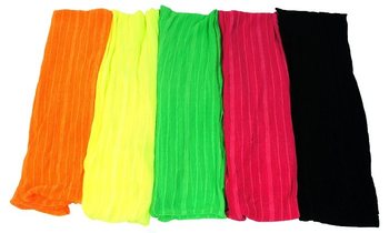 Golas de Cachecol Neon com Riscas Verticais Finas (10 un.)