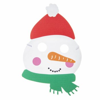Mix de M&aacute;scaras de Natal em Espuma - Pai Natal, Rena e Boneco de Neve (48 unidades)