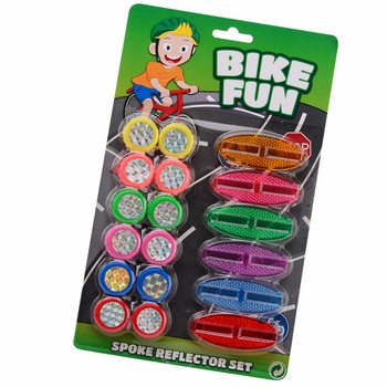 BIKE FUN - Conjunto de 18 Refletores de Raios para Bicicleta em Cart&atilde;o (1 un.)