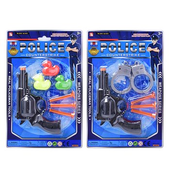 Set de brincar polícia em blister - 2 modelos mistos (6 unidades)