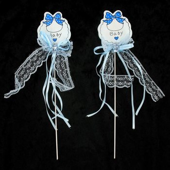 TOPPER DE BOLO DE MATERNIDADE - AZUL BEBÉ (12 un.)