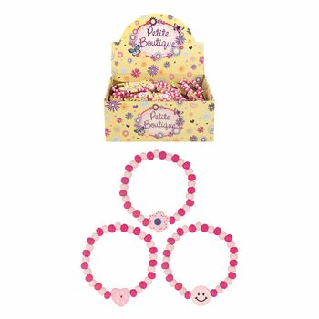 Expositor de Pulseiras de Madeira Smiley para Meninas (120 un.)