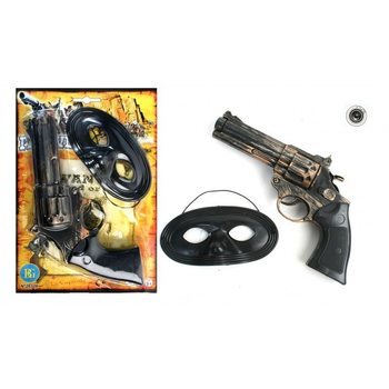 Pistola Western + Máscara em Cartão (12 un.)