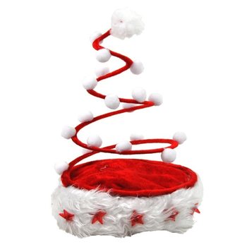 BULK DEAL - GORRO DE NATAL ESPIRAL LUXO C/ ESTRELA LUMINOSA (120 un.)