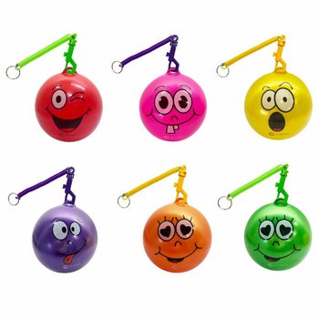 BOLA SMILEY COM CORDA / BOLA BUNGEE &Oslash;23 cm (10 un.)