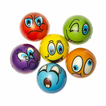 BOLAS ANTIESTRESSE SMILEY EM EXPOSITOR (24 un.)