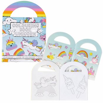 Livros de colorir pequenos de unicórnio com autocolantes (48 un.)