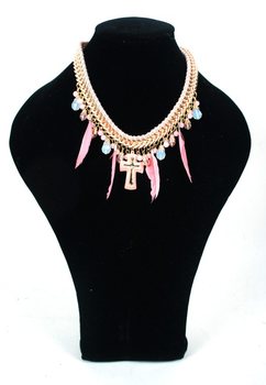 Colar de Luxo Estilo Ibiza Rosa (1 un.)