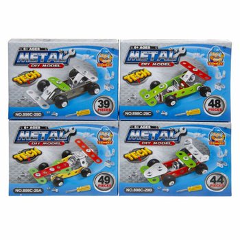 Kit de Construção de Carro de Corrida em Metal (Expositor 24 unid.)