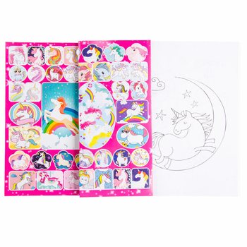 Livro de Colorir Unic&oacute;rnio A4 com Autocolantes (12 unidades)