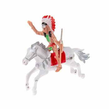 Mix de Figuras de Cowboy / &Iacute;ndio a Cavalo (12 unid.)