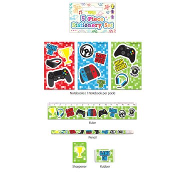 CONJUNTO DE ESCRITA GAMER DE 5 PEÇAS (24 un.)