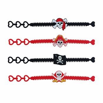 PULSEIRAS DE SILICONE PIRATA PARA CRIANÇAS (100 un.)