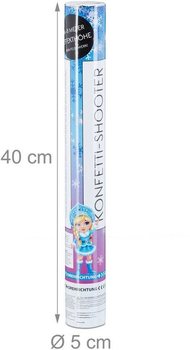 Canh&atilde;o de confetis - Floco de Neve - 40 cm - Lan&ccedil;ador (10 un.)