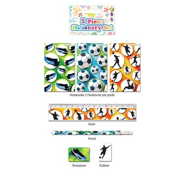 Conjunto de escrita futebol 5 peças (24 un.)