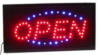 Painel Publicit&aacute;rio LED "OPEN" &ndash; 2 Cores