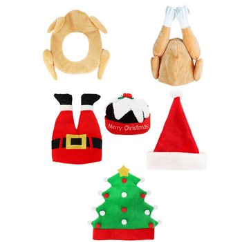 MIX GORROS DE NATAL DIVERTIDOS DELUXE - XMAS CAPS (6 un.)