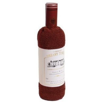 TOALHA EM FORMA DE GARRAFA DE VINHO (3 un.)