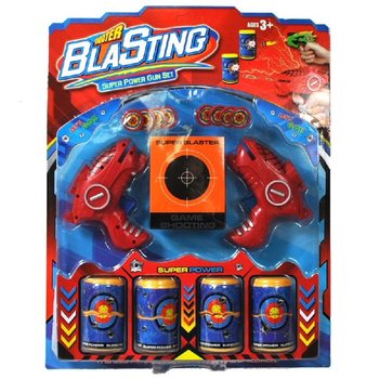 Jogo de tiro às latas com lançador em cartão