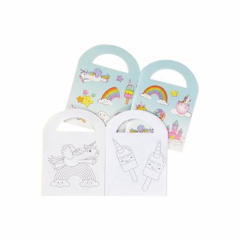 Livros de colorir pequenos de unic&oacute;rnio com autocolantes (48 un.)