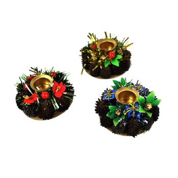 SUPORTES PARA VELAS DE NATAL (9 un.)