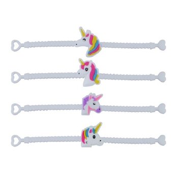 PULSEIRAS DE SILICONE UNICÓRNIO PARA CRIANÇAS (100 unid.)