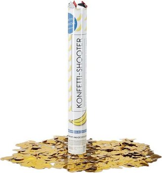 Canhão de confetis Banana – Cor: amarelo - 40 cm - party popper (10 un.)