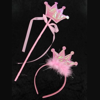 DIADEMA DE PRINCESA COM VARINHA (12 un.)