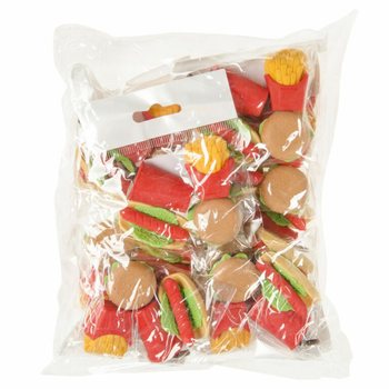 Conjunto de 4 Borrachas Fast Food (Caixa de Exibi&ccedil;&atilde;o 12x)