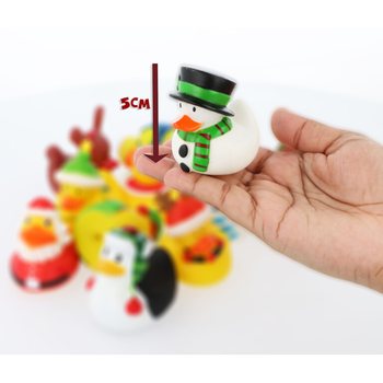 Mix Patinhos de Natal 6cm (12 unidades) - Brindes Festivos