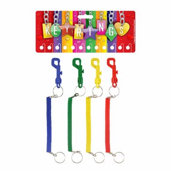 Porta-chaves com Cord&atilde;o em Espiral (12 Unidades)