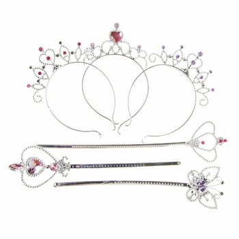 VARINHA DE PRINCESA + TIARA EM CART&Atilde;O (12 unid.)