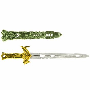 ESPADA DE PL&Aacute;STICO METALIZADA, 33 CM DE COMPRIMENTO (36 un.)