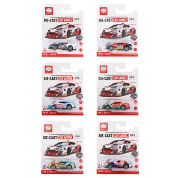 Carros de Corrida Pull-Back em Cart&atilde;o (12 un.)