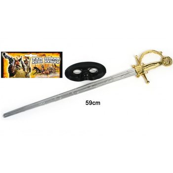 Set Máscara e Espada Zorro - 59 cm (6 unid.)