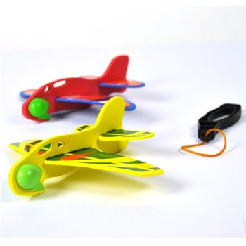 AVIÃO DE BRINQUEDO EM ESPUMA COM LANÇADOR - PACOTE DE 2 (12 un.)