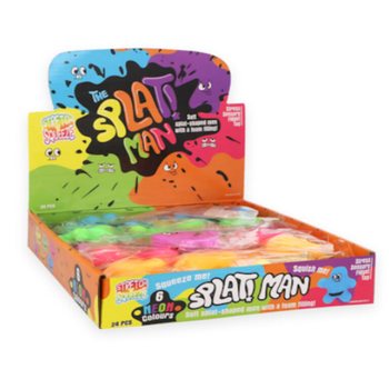 SQUEEZY SPLAT MAN - CORES SORTIDAS - EM DISPLAY (24 ud.)