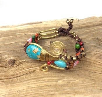 PULSEIRA HANDMADE ORIGINALS BLUESTONE CASTANHO (1 un)
