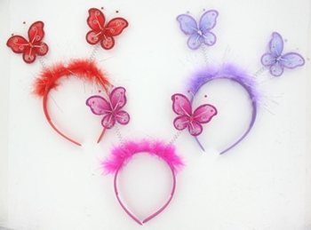 DIADEMA COM BORBOLETAS (12 un.)