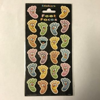AUTOCOLANTES: Vrolijke Voeten / Feet Faces, 20 x 10 cm (10 unid.)
