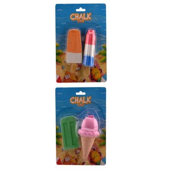 2 Giz de Cal&ccedil;ada Grandes em Forma de Gelado (12 un.)