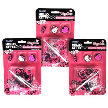 Kit de Pulseiras de Elásticos com Pingentes Hello Kitty (12 un.)