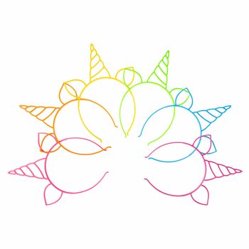 TIARA DE UNICÓRNIO, MIX CORES NEON (24 ud.)