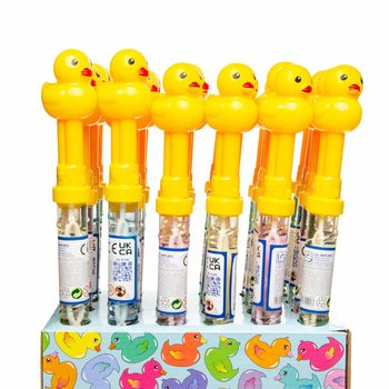 Tubo de Bolhas de Sab&atilde;o Pato Grande 37 cm em Display (24 un.)