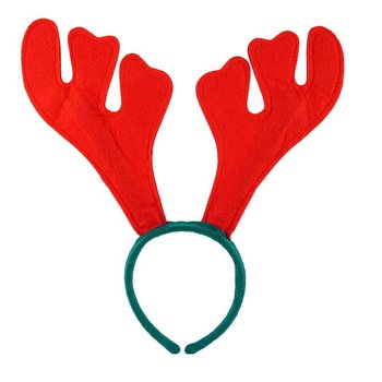 DIADEMA DE RENA DE NATAL – Vermelho / Verde (12 un.)
